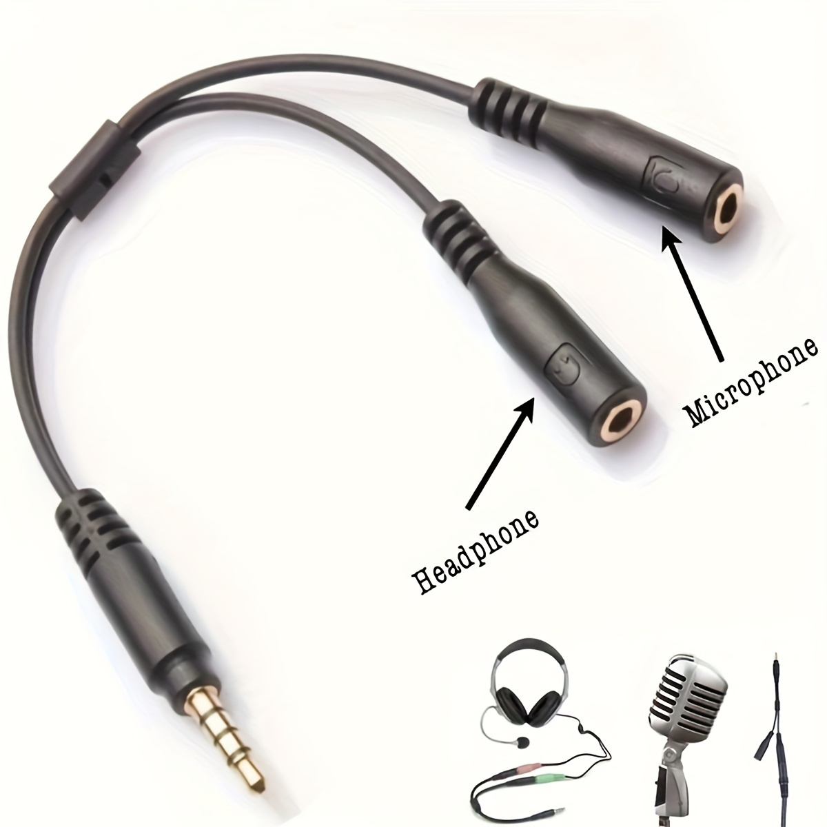Audio Music Play - 3.5mm Stereo Audio 1Male to 2
