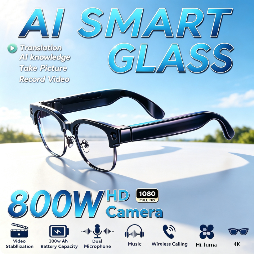 Audio Music Videos - 800W HD Pixel Smart Glasses Men