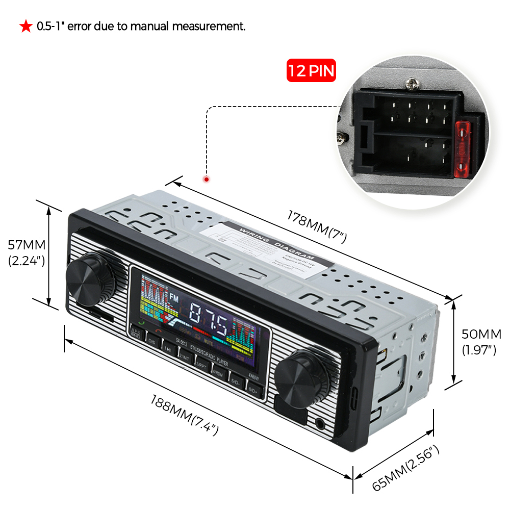 Vintage Car Radio Vehicle Inte - Audio Music Play recension och pris