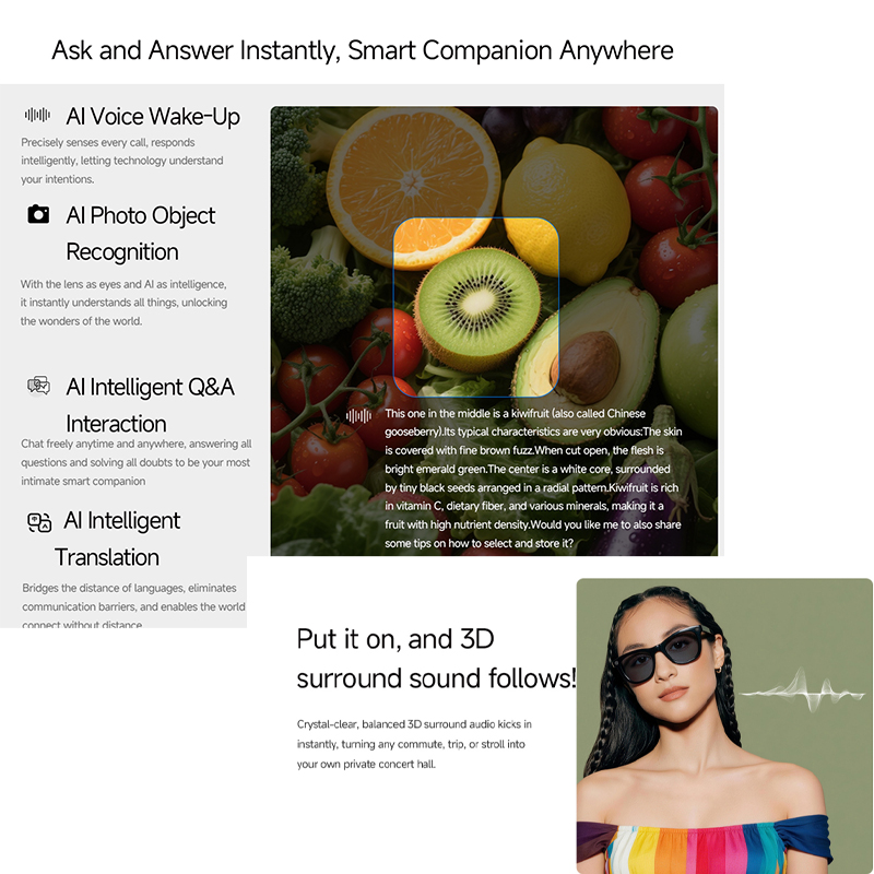 2026 AI smart Glasses HD 800W  - Audio Music Videos recension och pris