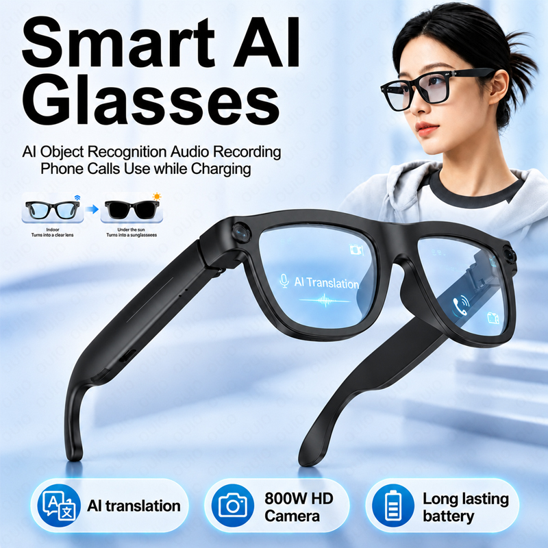 Smart Al Glasses 800W HD Camer - Audio Music Videos recension och pris