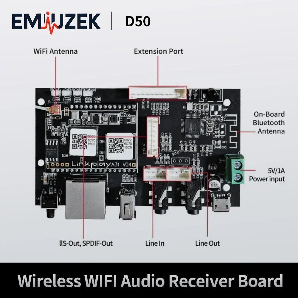 EMIUZEK D50 Wireless Audio Rec - Audio Music By recension och pris