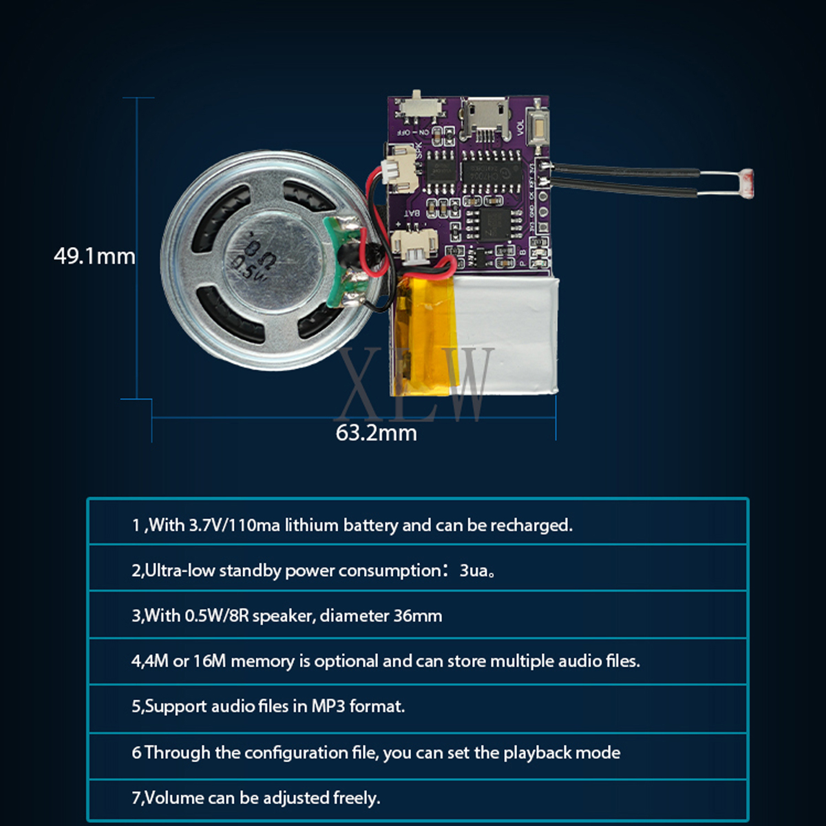 MP3 Music Sound Module, 4MB/16 - Audio Music Play recension och pris