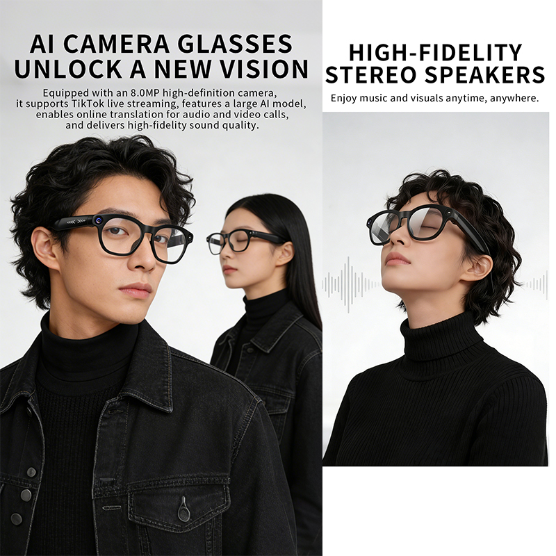 2026 New Smart Glasses 800W HD - Audio Music Videos recension och pris