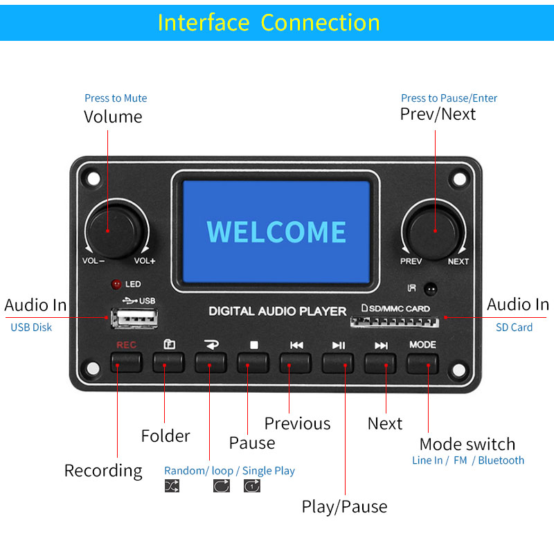 UNISIAN LCD Player Module MP3  - Audio Music Play recension och pris
