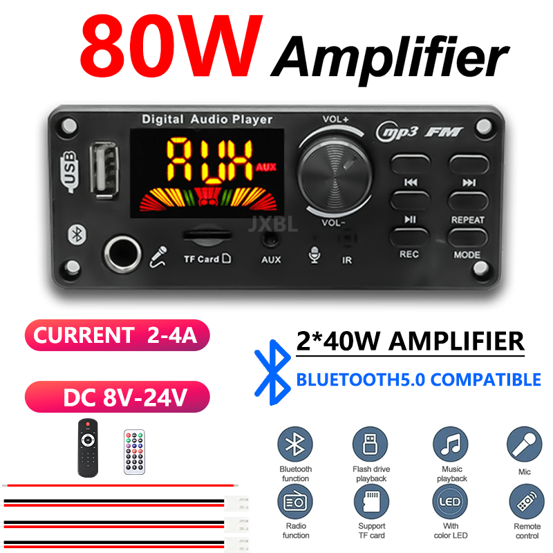 80W Bluetooth 5.0 MP3 Decoder  - Audio Music Play recension och pris