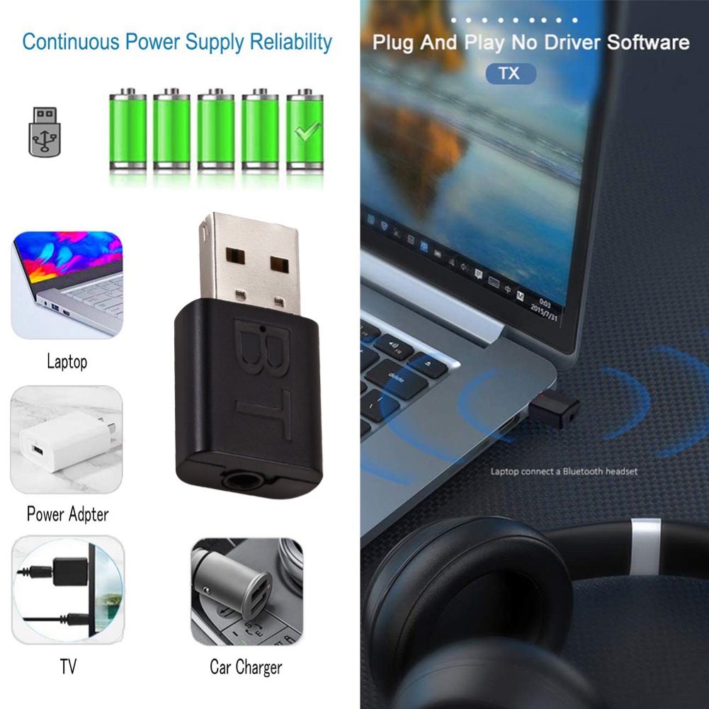 2 In 1 USB Bluetooth Receiver  - Audio Music Play recension och pris