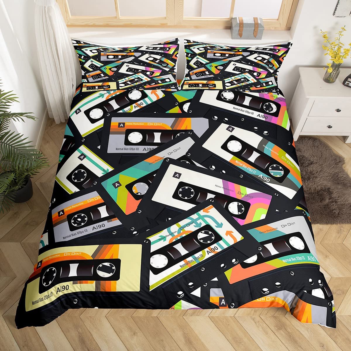 Colorful Music Cassettes Duvet - Audio Music King recension och pris